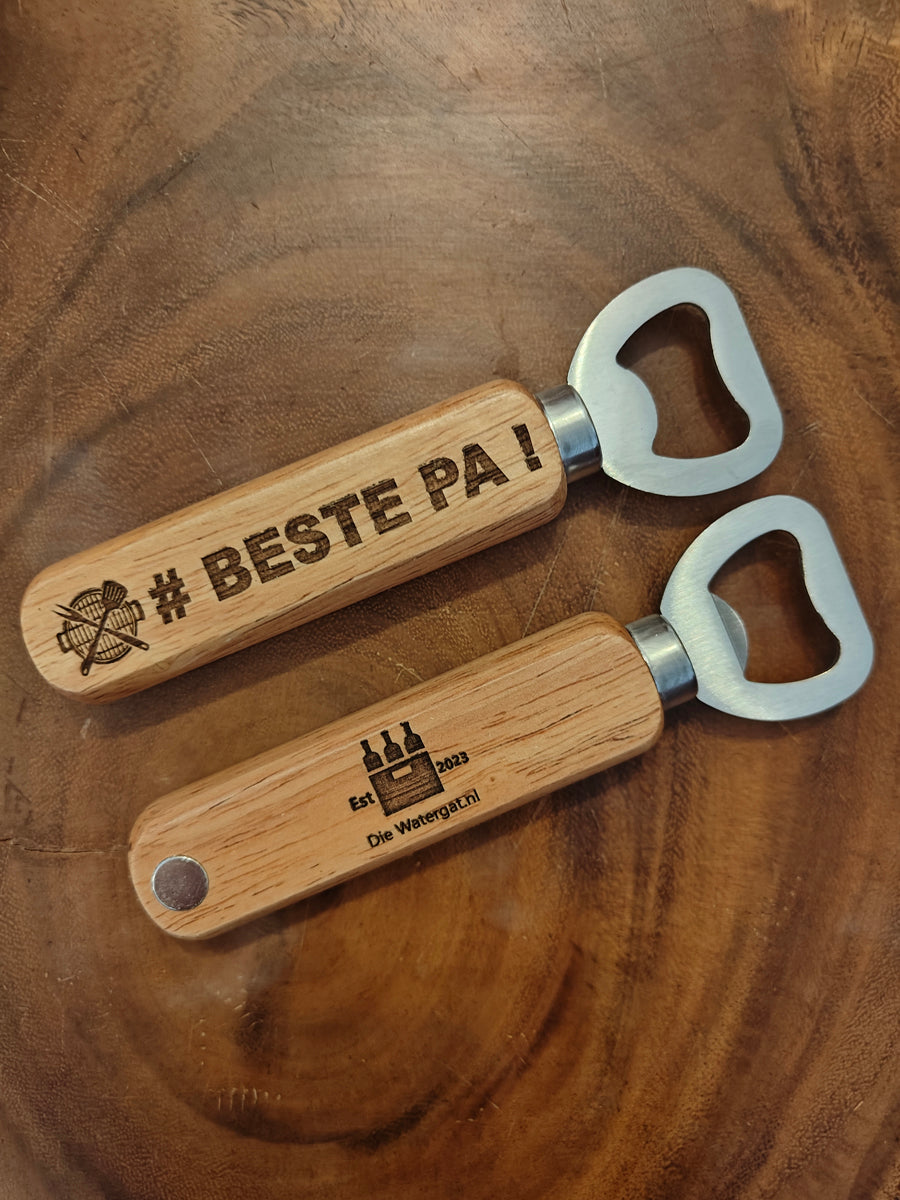 Magnetic "Beste Pa" Bottle Opener – Afrikaans Gift for Dad