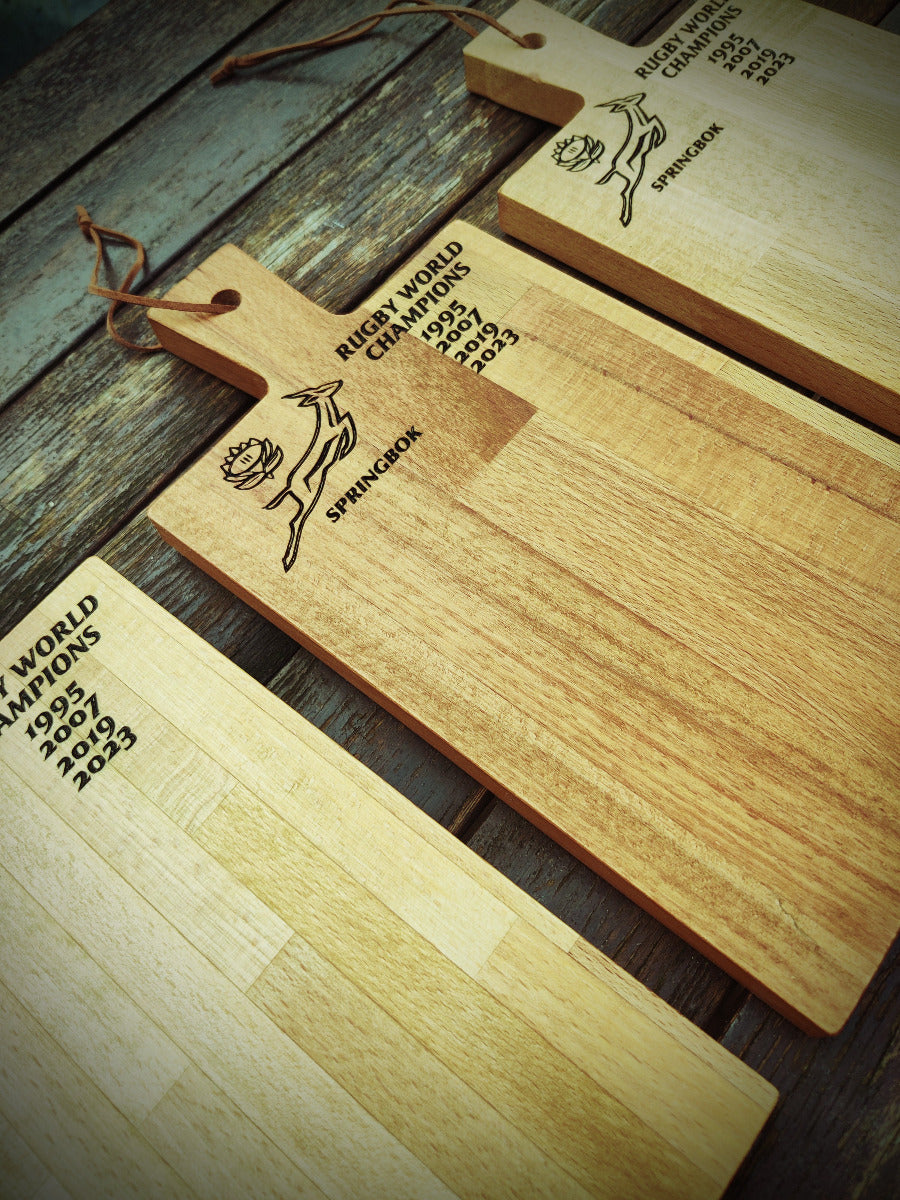 Serving Tray - Springbok Rugby World Champions square shape.