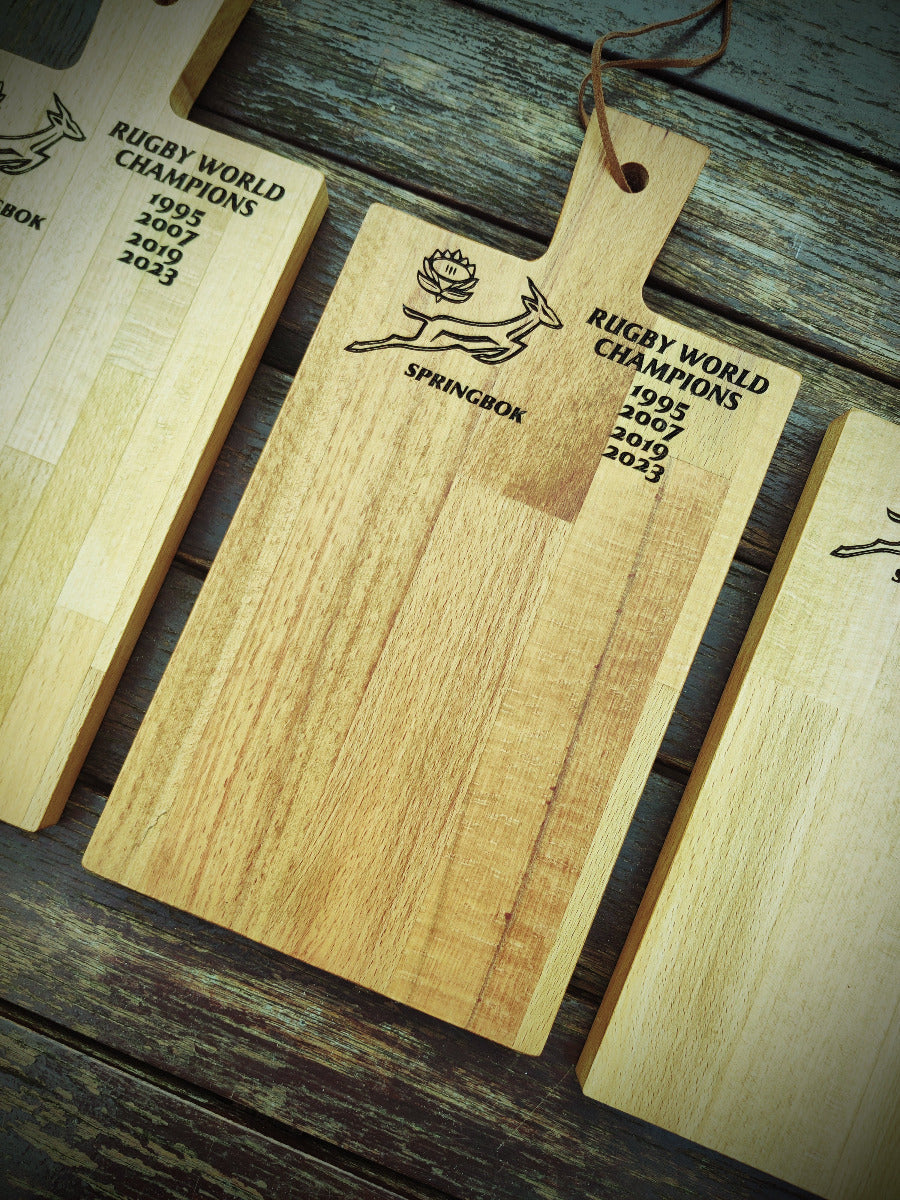 Serving Tray - Springbok Rugby World Champions square shape.