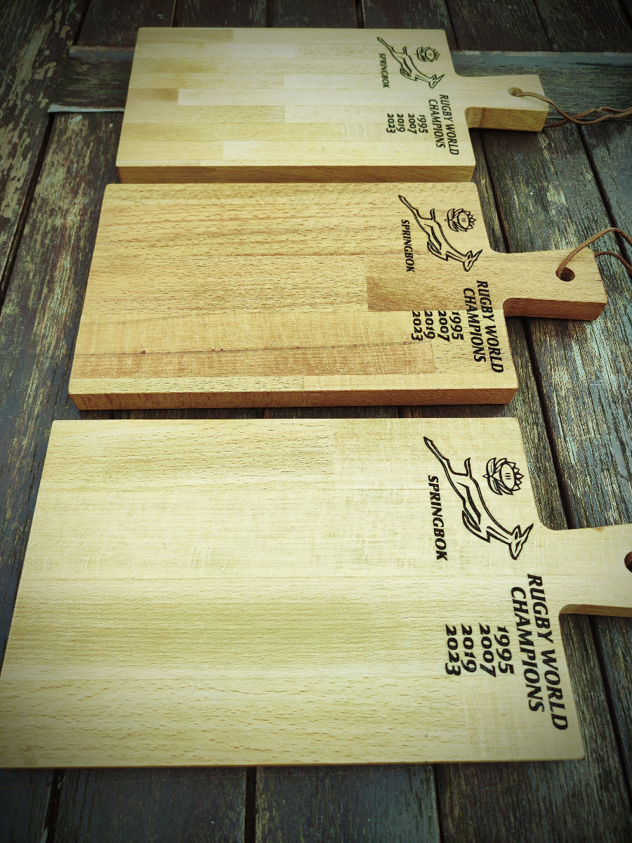 Serving Tray - Springbok Rugby World Champions square shape.