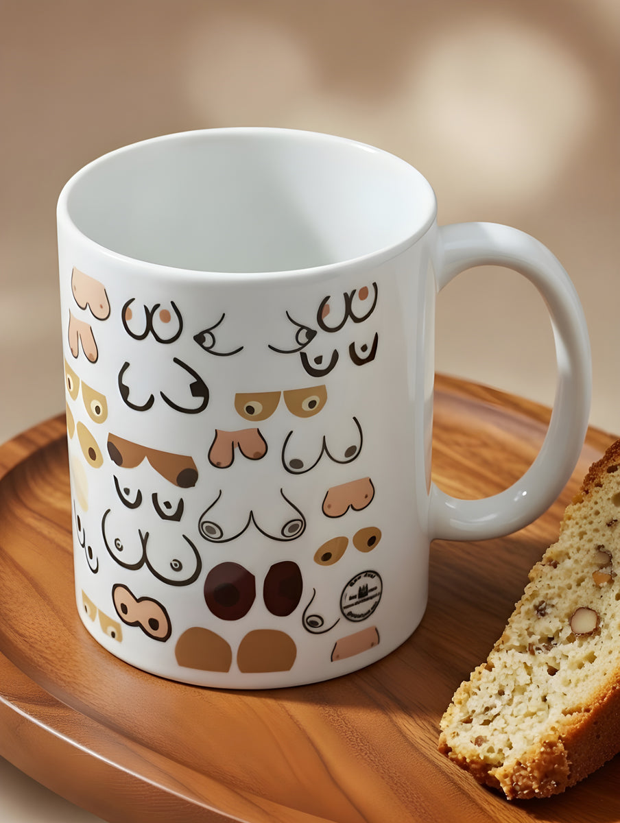 Cheeky Curves Coffee Mug – Fun Novelty Boob Mug for Coffee Lovers