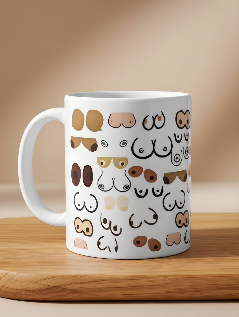 Cheeky Curves Coffee Mug – Fun Novelty Boob Mug for Coffee Lovers