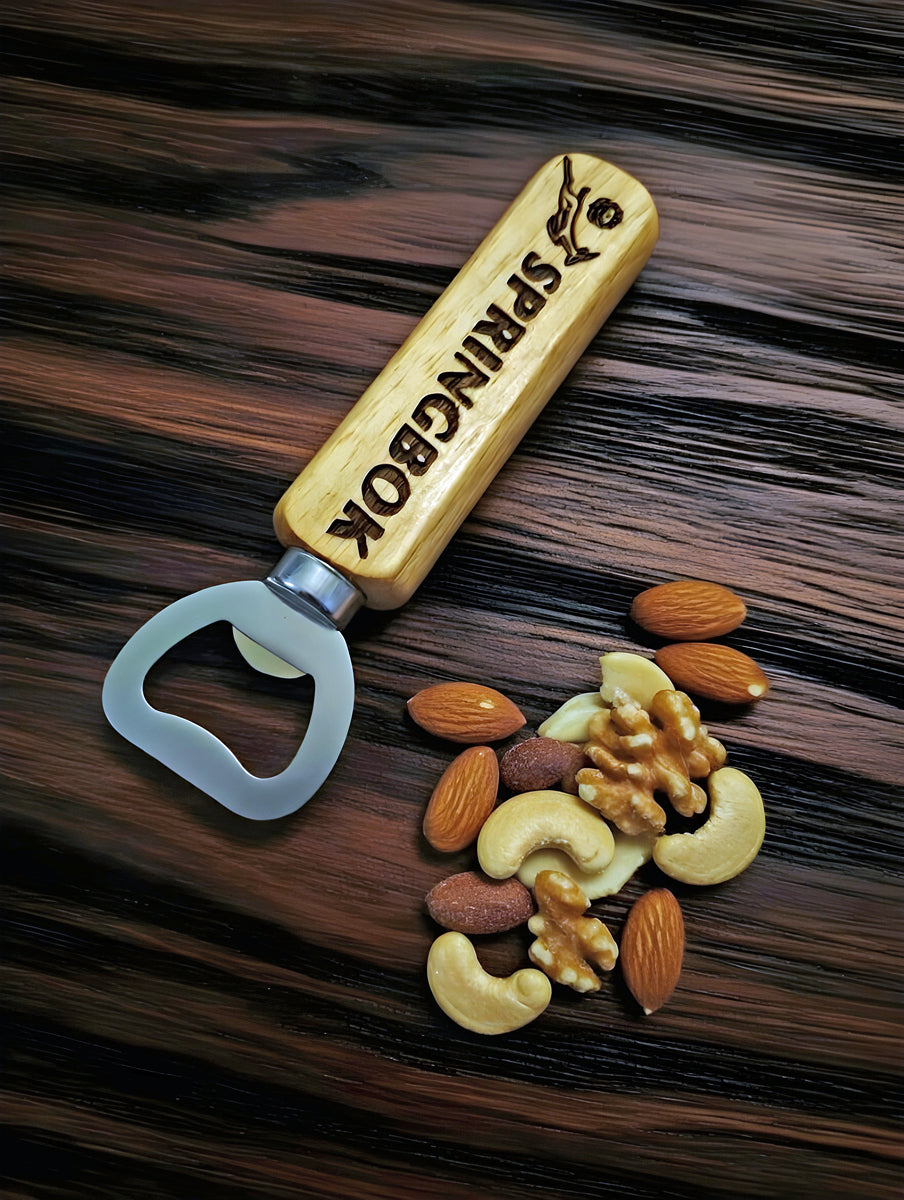 Classic Bottle Opener - Springbok Logo with Handy Magnet in Handle