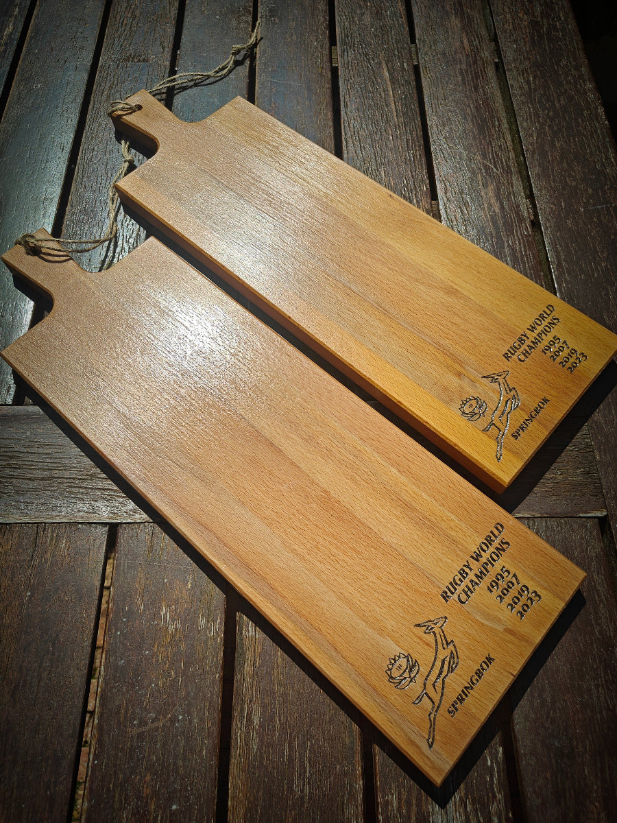 Snack Board - "Rugby World Champions" and Springbok Logo
