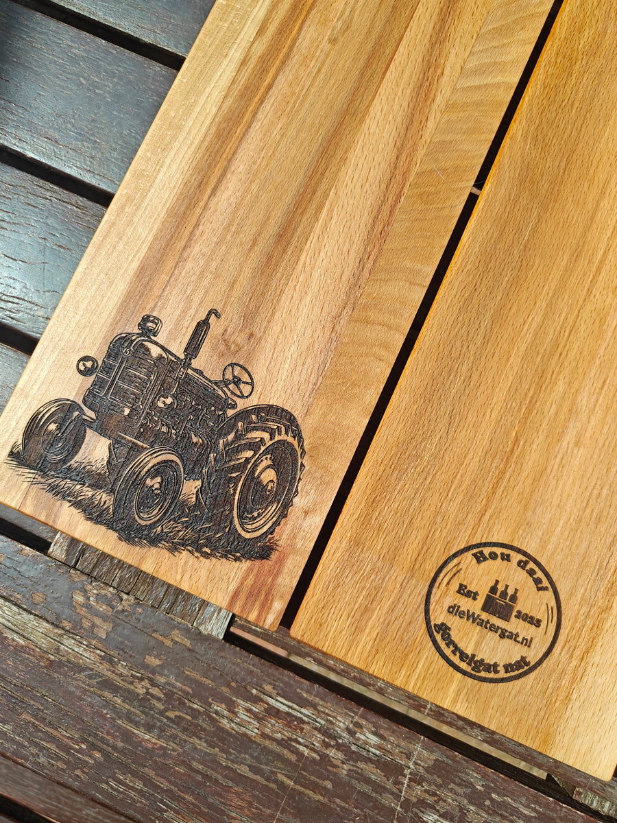 Handcrafted Braai Snack Plate – Tractor '15' & Ant Design
