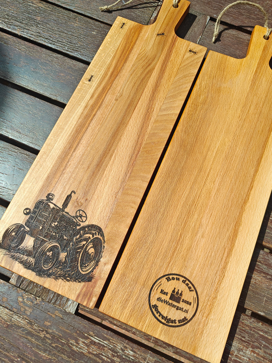 Handcrafted Braai Snack Plate – Tractor '15' & Ant Design
