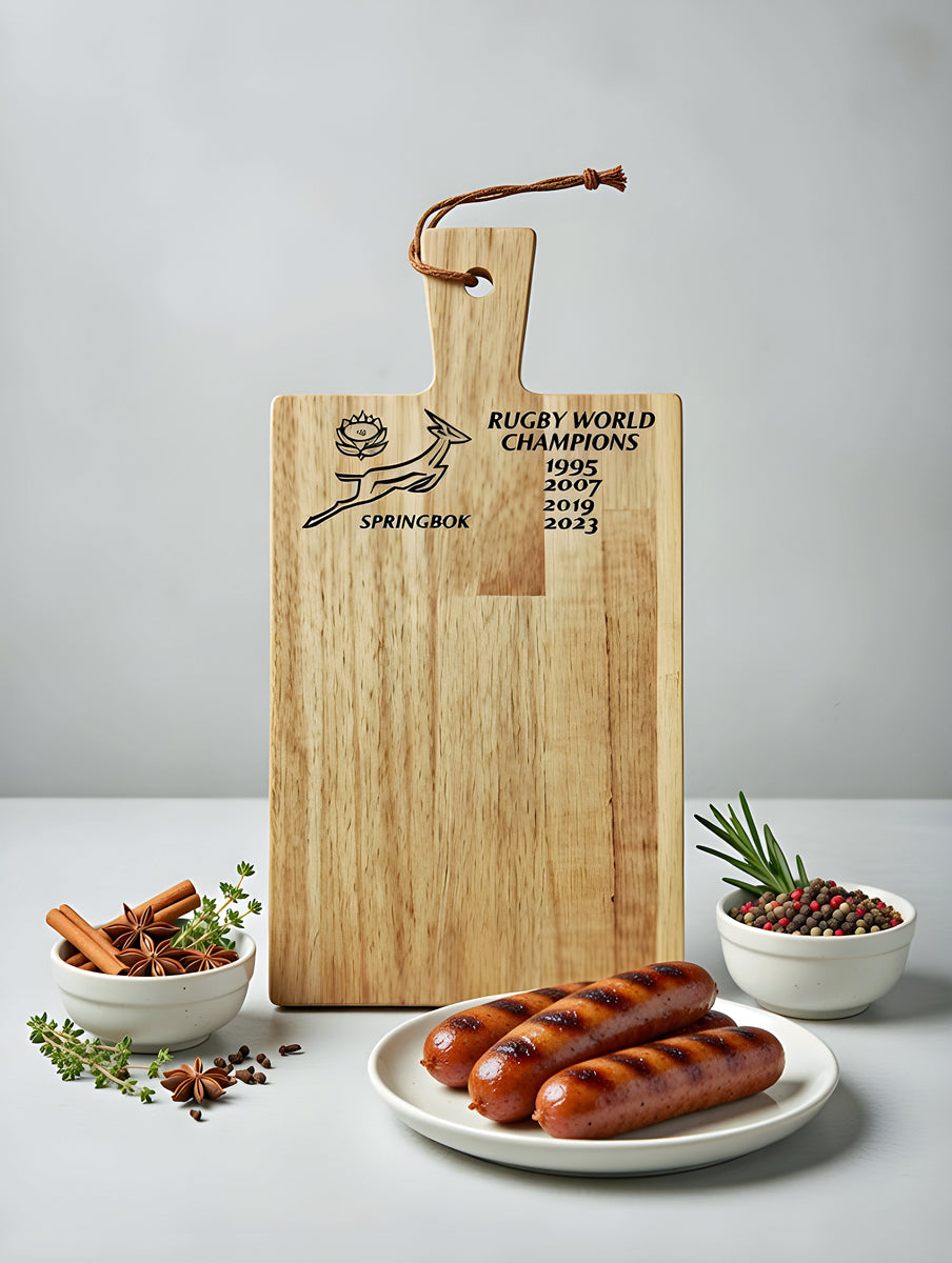 Serving Tray - Springbok Rugby World Champions square shape.