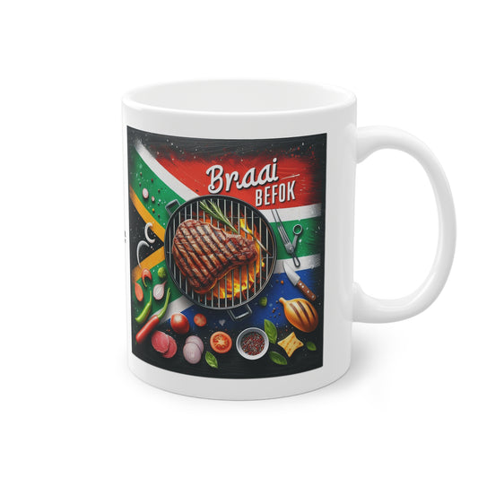 South Africa Braai Befok Top View Mug (330 ml)