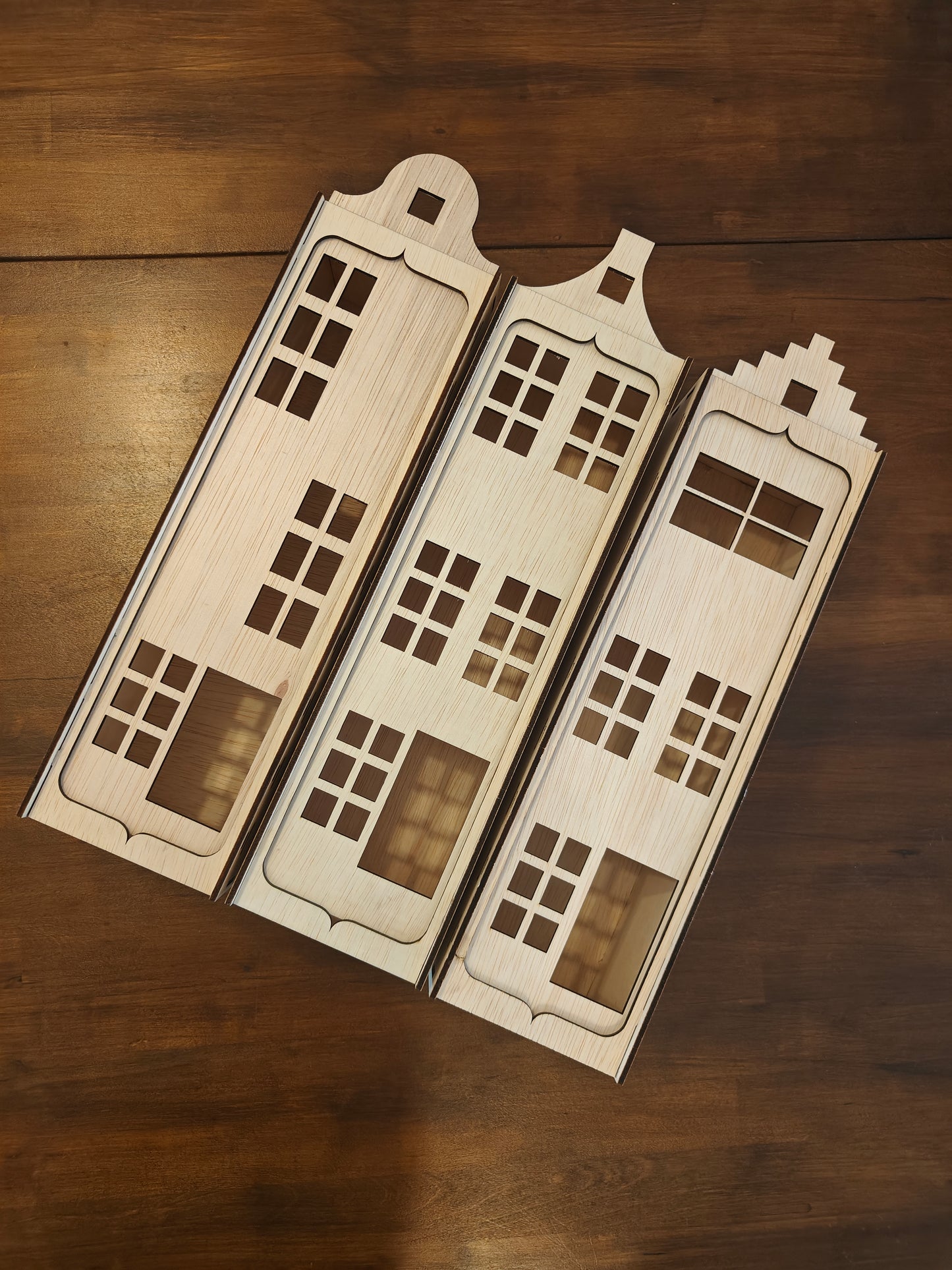 Dutch Facade Wooden Wine Box | Unique Real Estate Gift