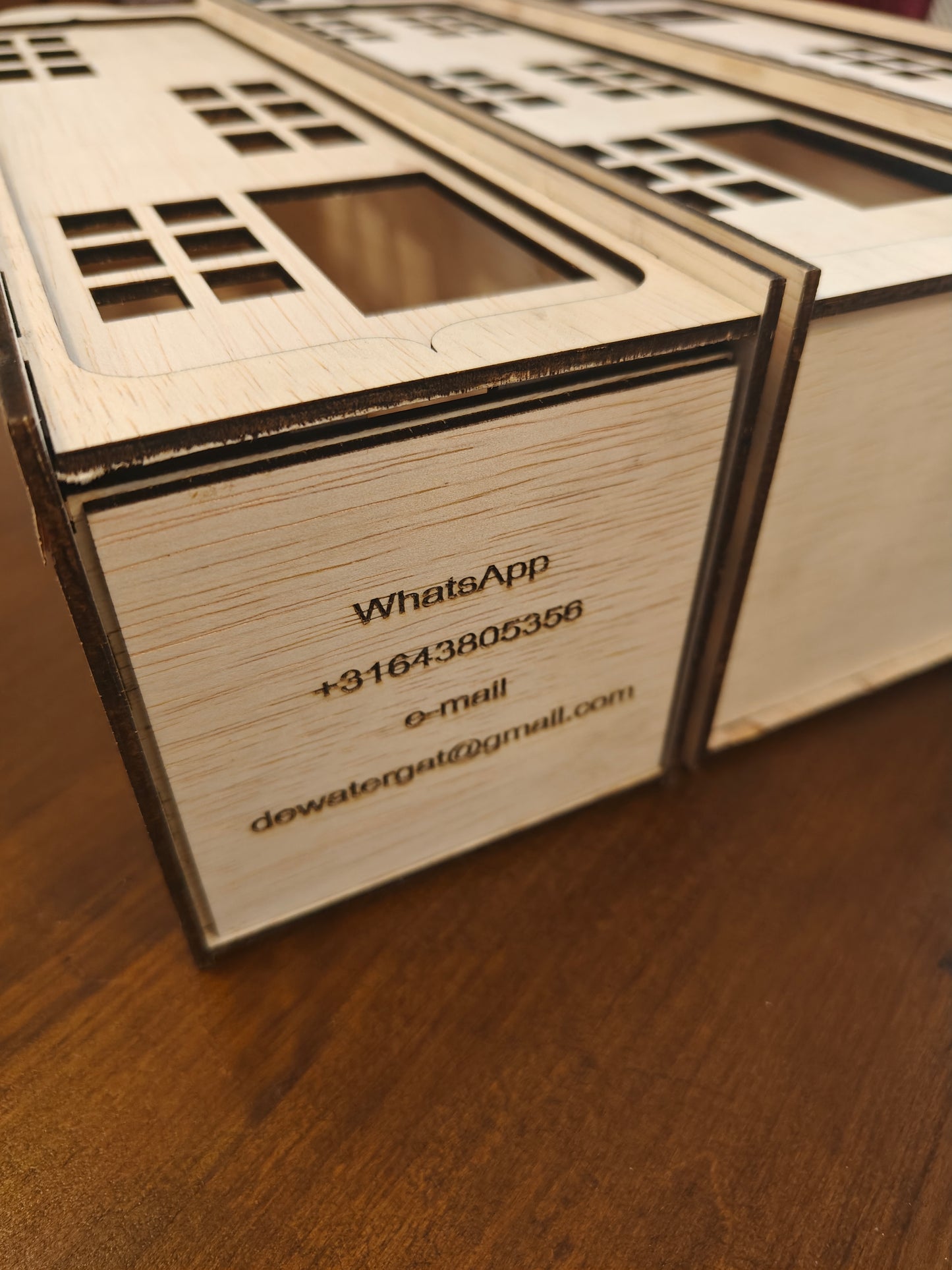 Dutch Facade Wooden Wine Box | Unique Real Estate Gift
