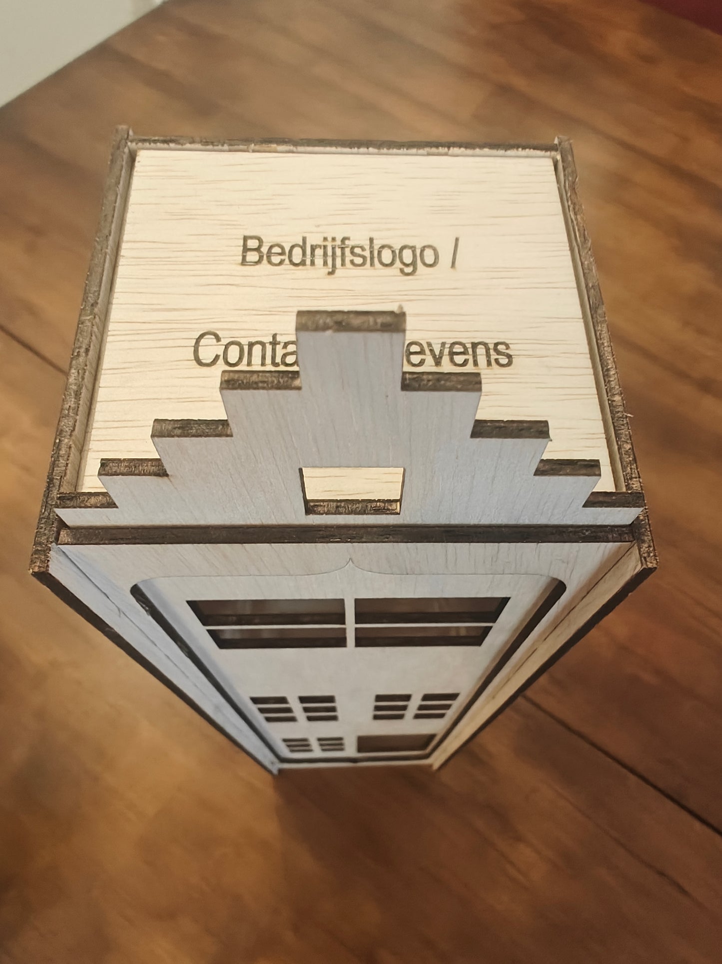 Dutch Facade Wooden Wine Box | Unique Real Estate Gift