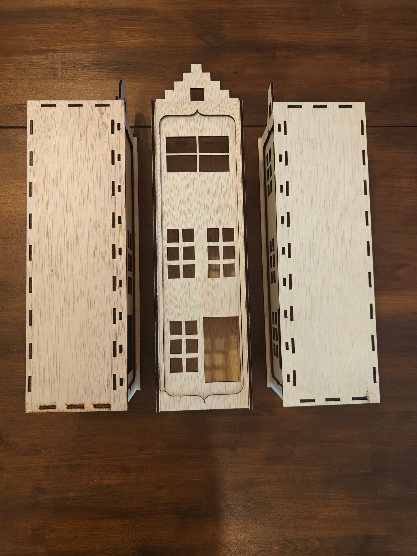 Dutch Facade Wooden Wine Box | Unique Real Estate Gift