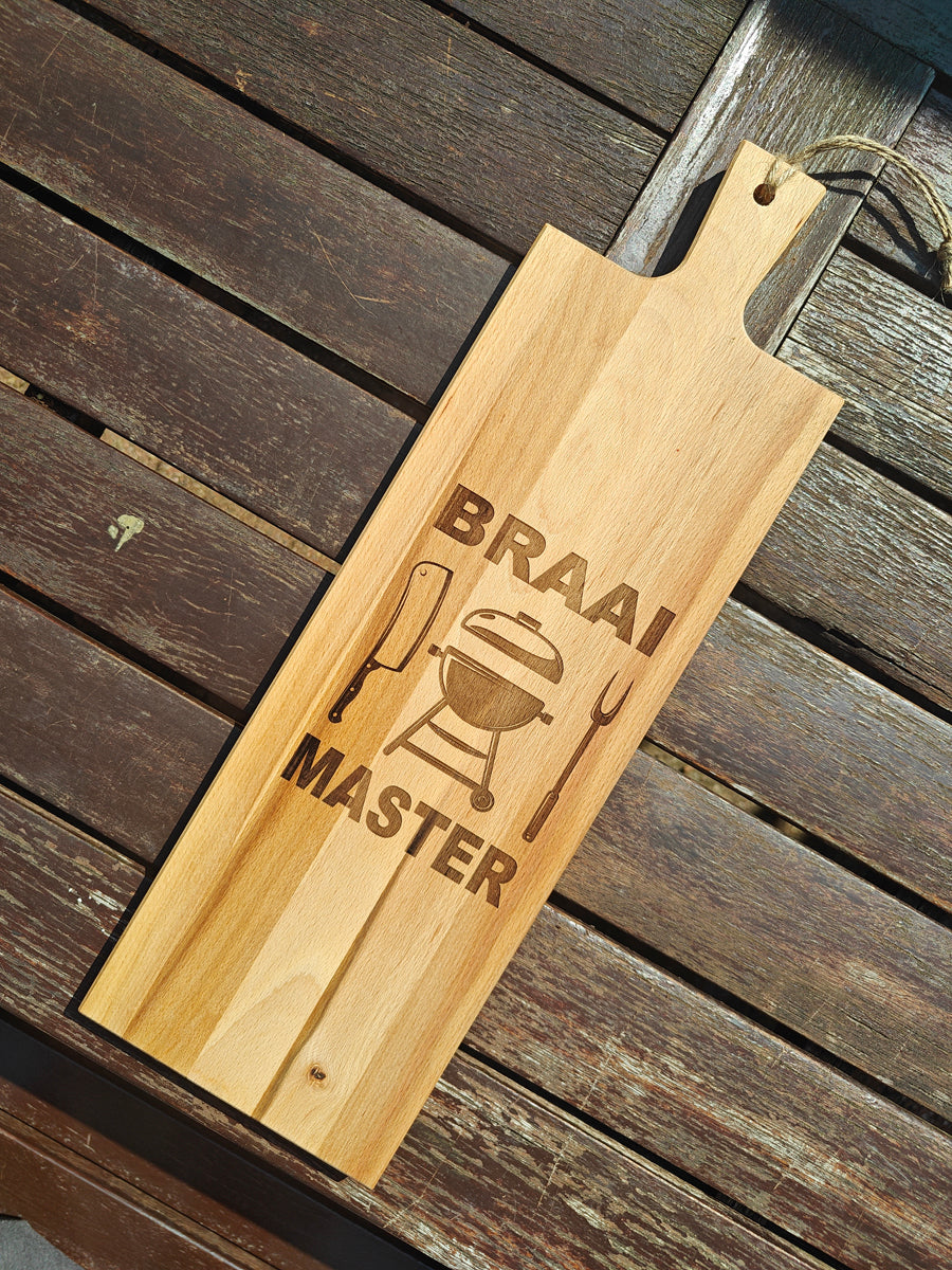 Braai Master Wooden Snack Board – Ideal South African Braai Gift