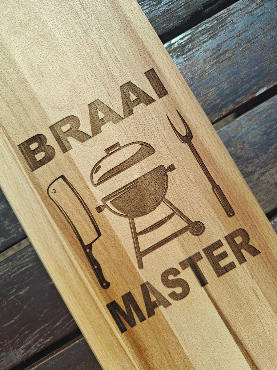 Braai Master Wooden Snack Board – Ideal South African Braai Gift