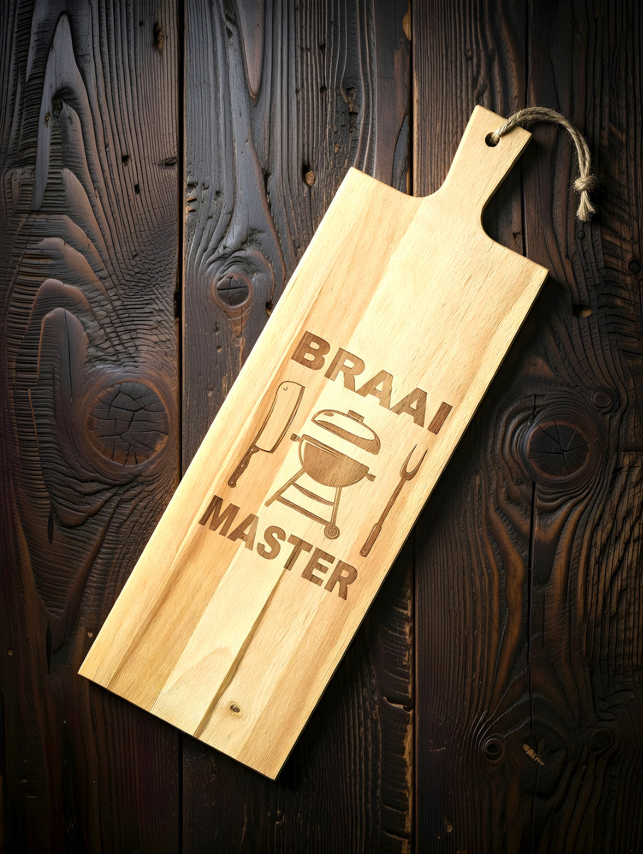 Braai Master Wooden Snack Board – Ideal South African Braai Gift