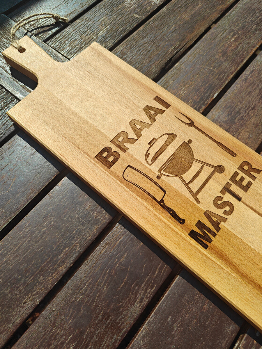 Braai Master Wooden Snack Board – Ideal South African Braai Gift
