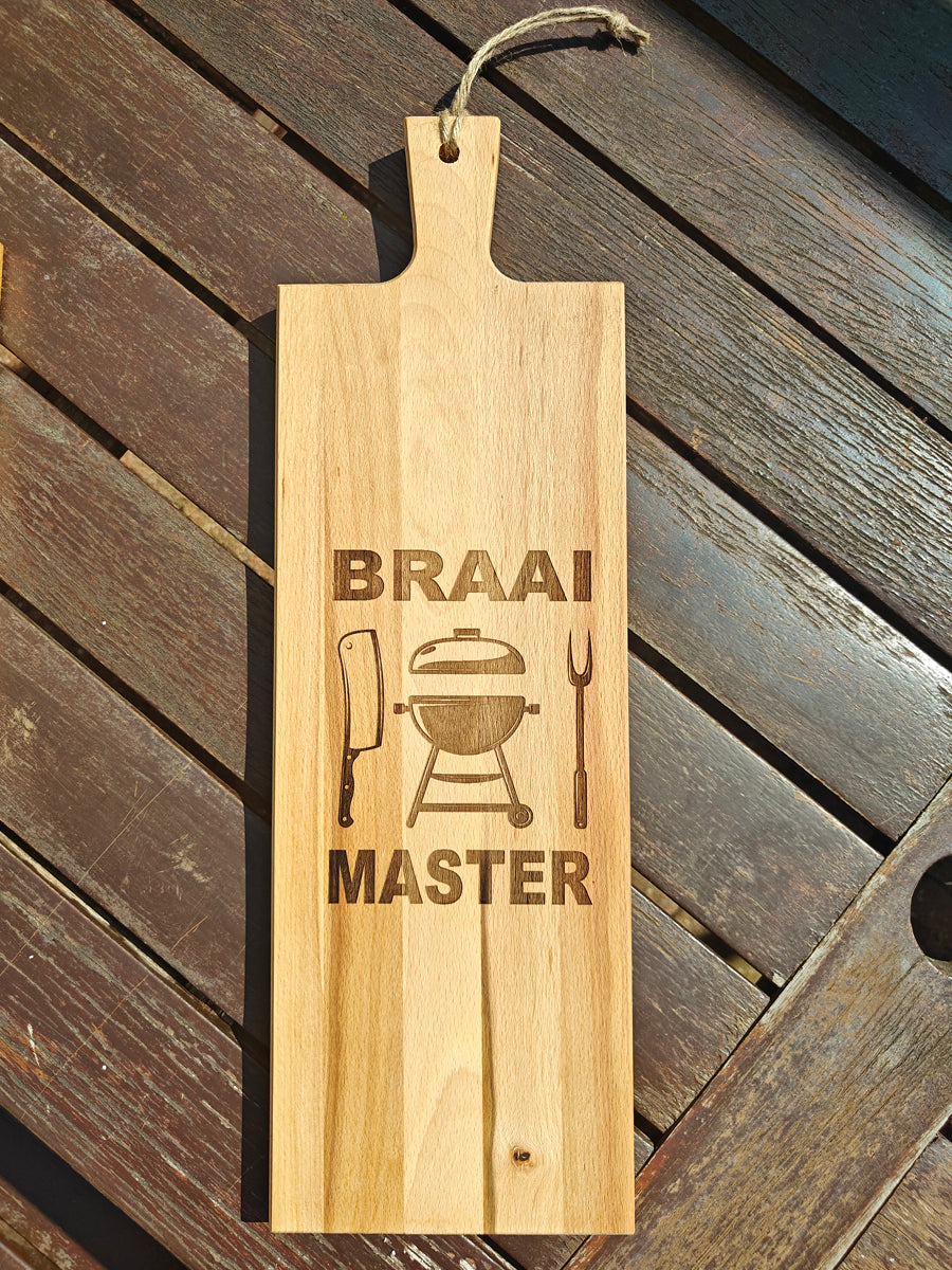 Braai Master Wooden Snack Board – Ideal South African Braai Gift