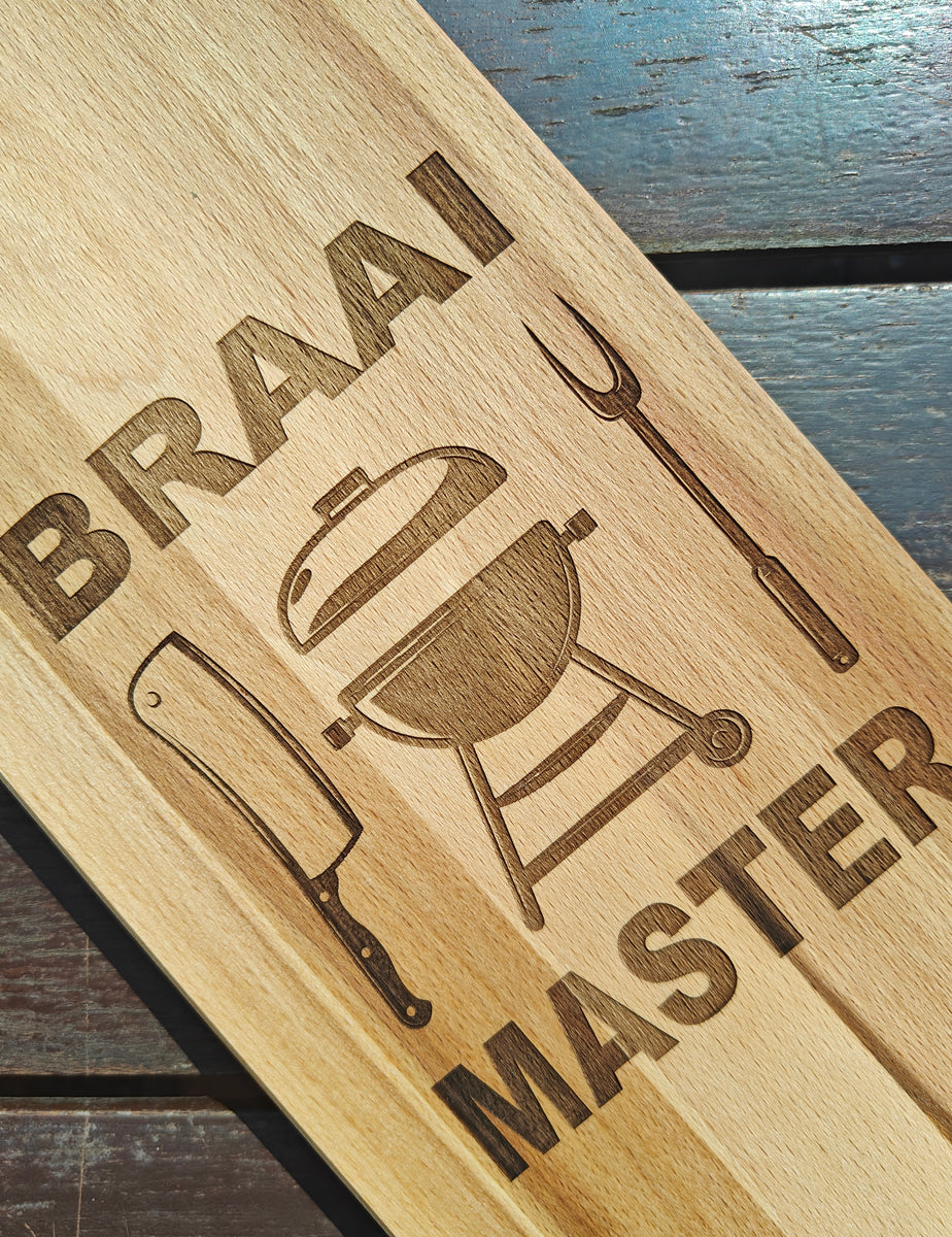 Braai Master Wooden Snack Board – Ideal South African Braai Gift