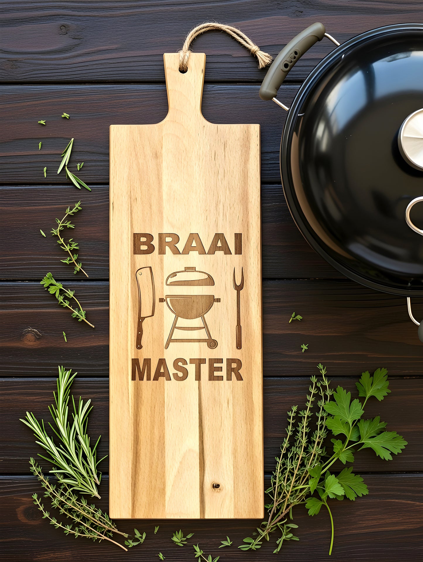 Braai Master Wooden Snack Board – Ideal South African Braai Gift