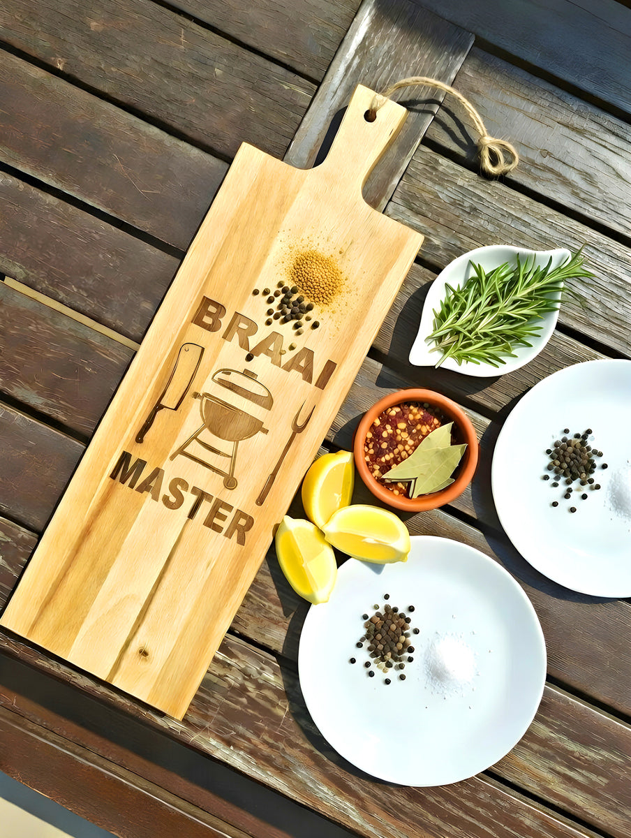 Braai Master Wooden Snack Board – Ideal South African Braai Gift
