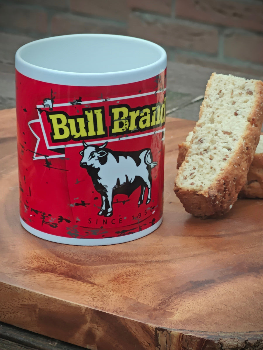 bull brand coffee mug