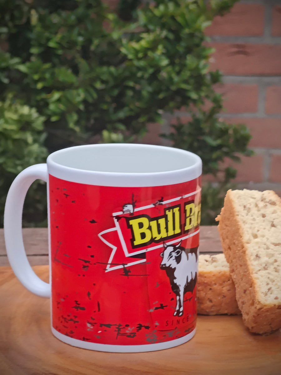 bull brand coffee mug