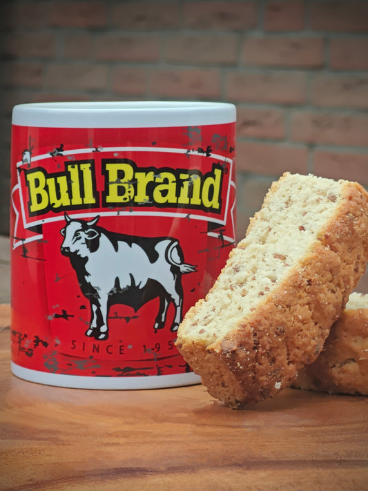 bull brand coffee mug