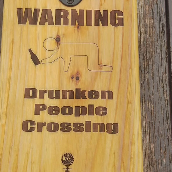 Vide clip , wall , magnet bottle opener , drunken people crossing