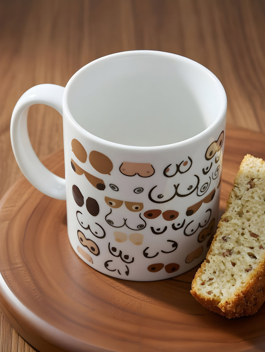 Cheeky Curves Coffee Mug – Fun Novelty Boob Mug for Coffee Lovers