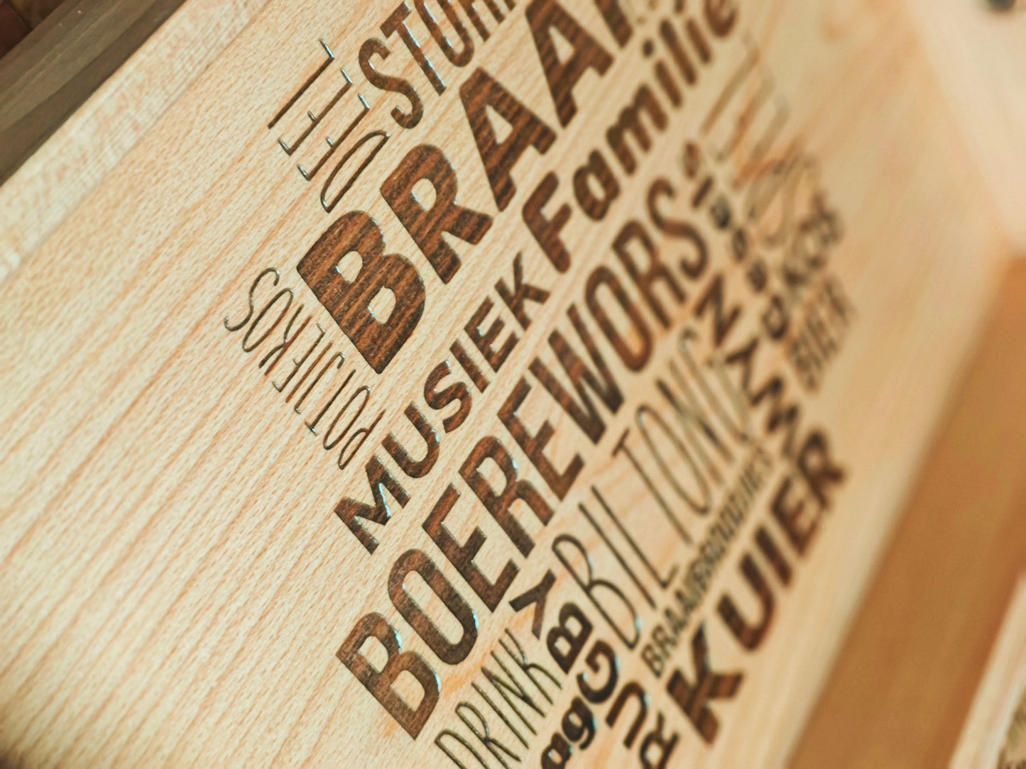 BRAAI Serving Tray - Classic with "Afrikaans" words