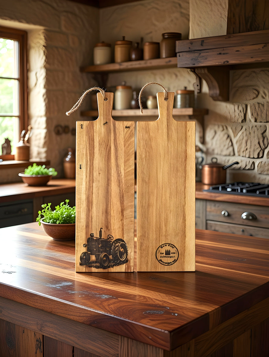 Handcrafted Braai Snack Plate – Tractor '15' & Ant Design