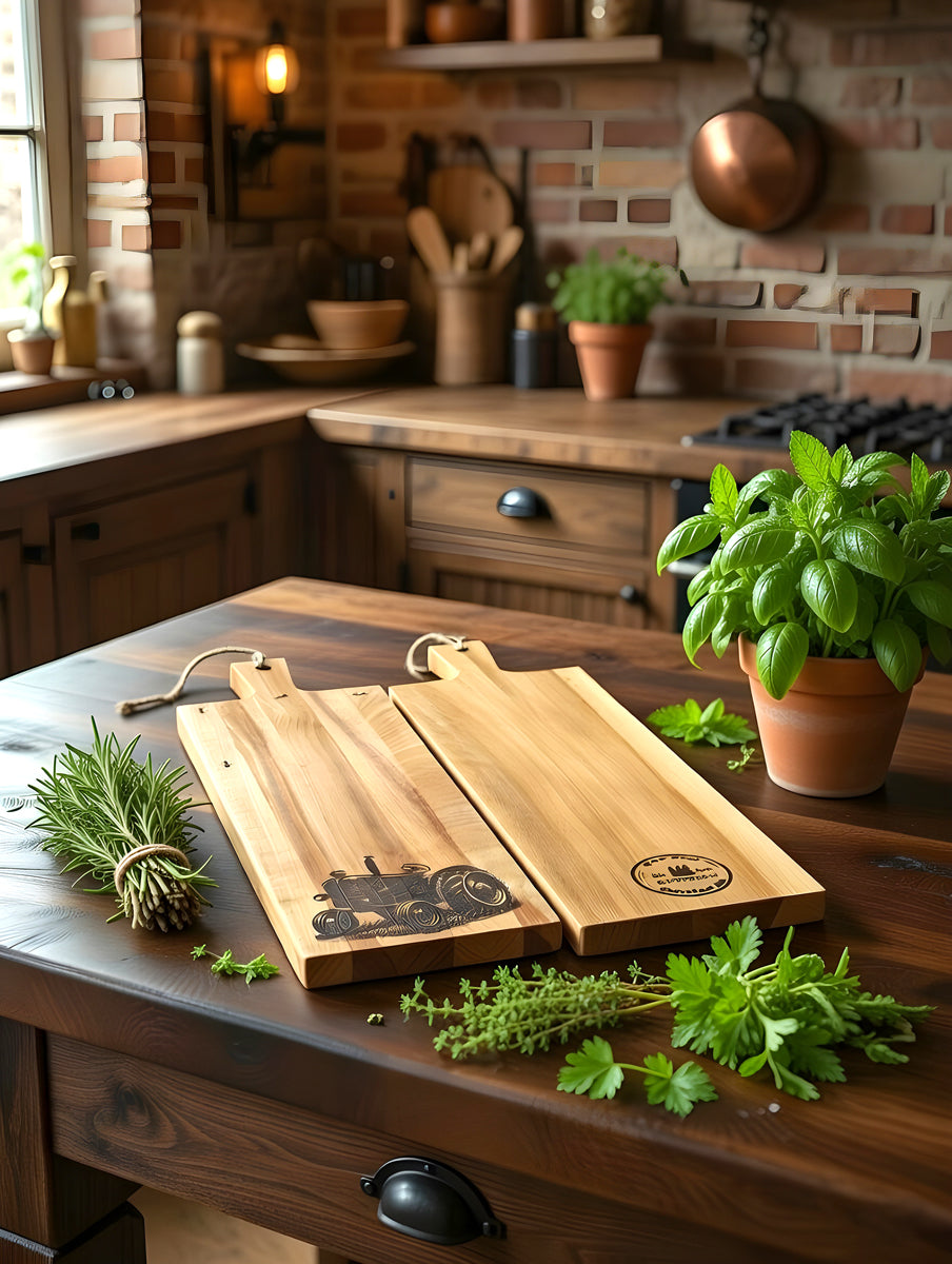 Handcrafted Braai Snack Plate – Tractor '15' & Ant Design