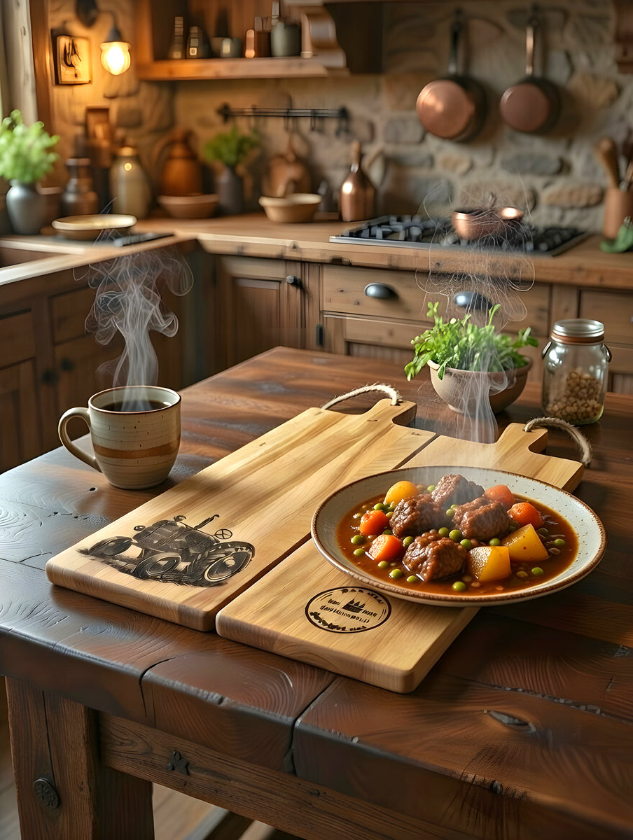 Handcrafted Braai Snack Plate – Tractor '15' & Ant Design