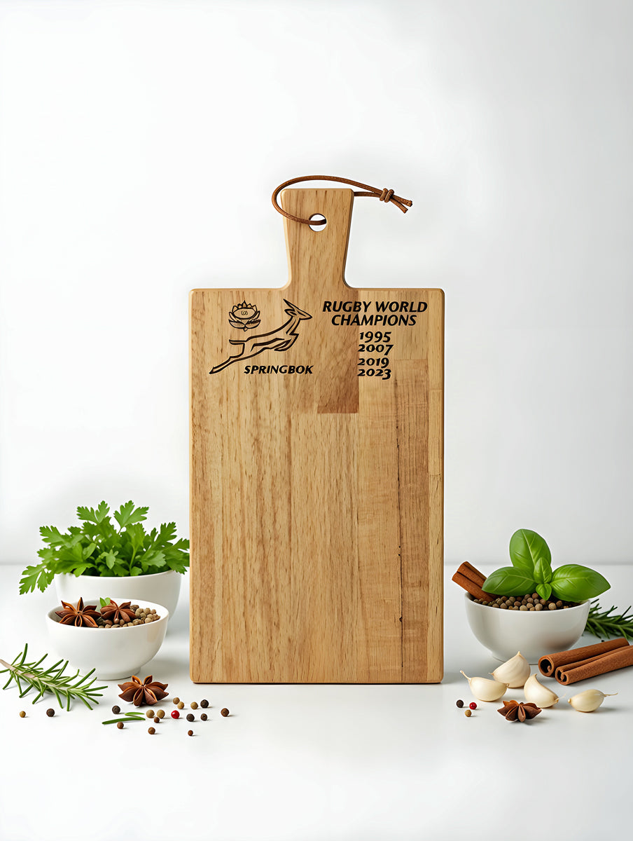 Serving Tray - Springbok Rugby World Champions square shape.