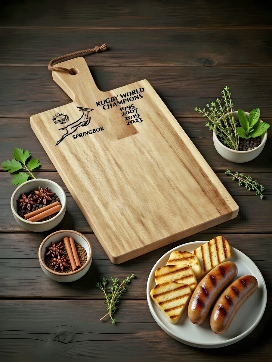 Serving Tray - Springbok Rugby World Champions square shape.