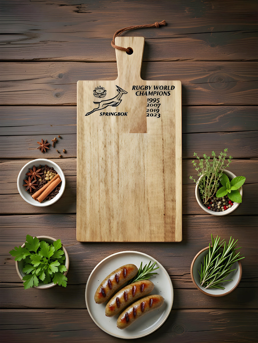 Serving Tray - Springbok Rugby World Champions square shape.