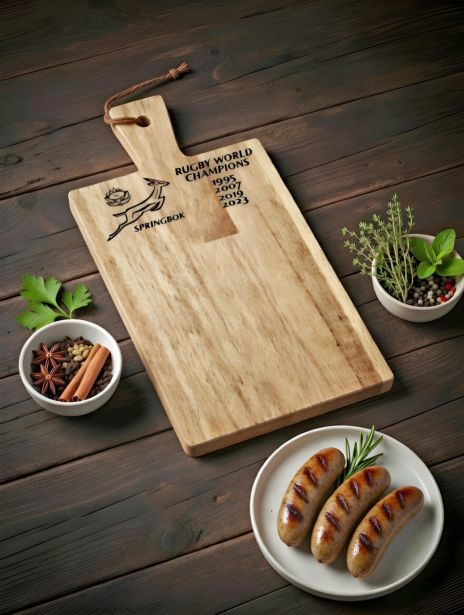 Serving Tray - Springbok Rugby World Champions square shape.