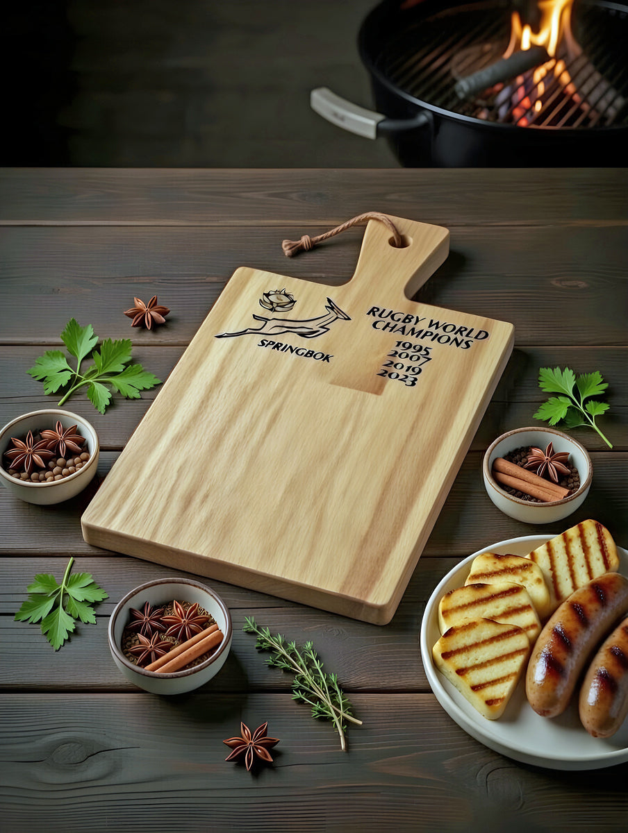 Serving Tray - Springbok Rugby World Champions square shape.