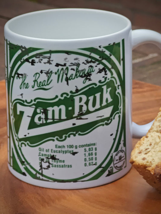 Zam-Buk Ointment Fun South African Coffee Mug – Funny Nostalgic Gift