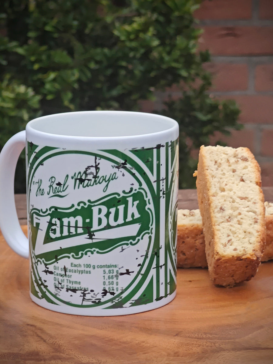 Nostalgic South African Mug – Zam-Buk Design Coffee Cup